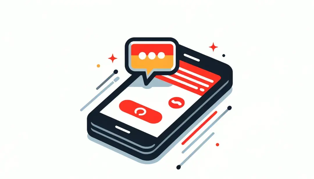 En telefon med ett röstmeddelande