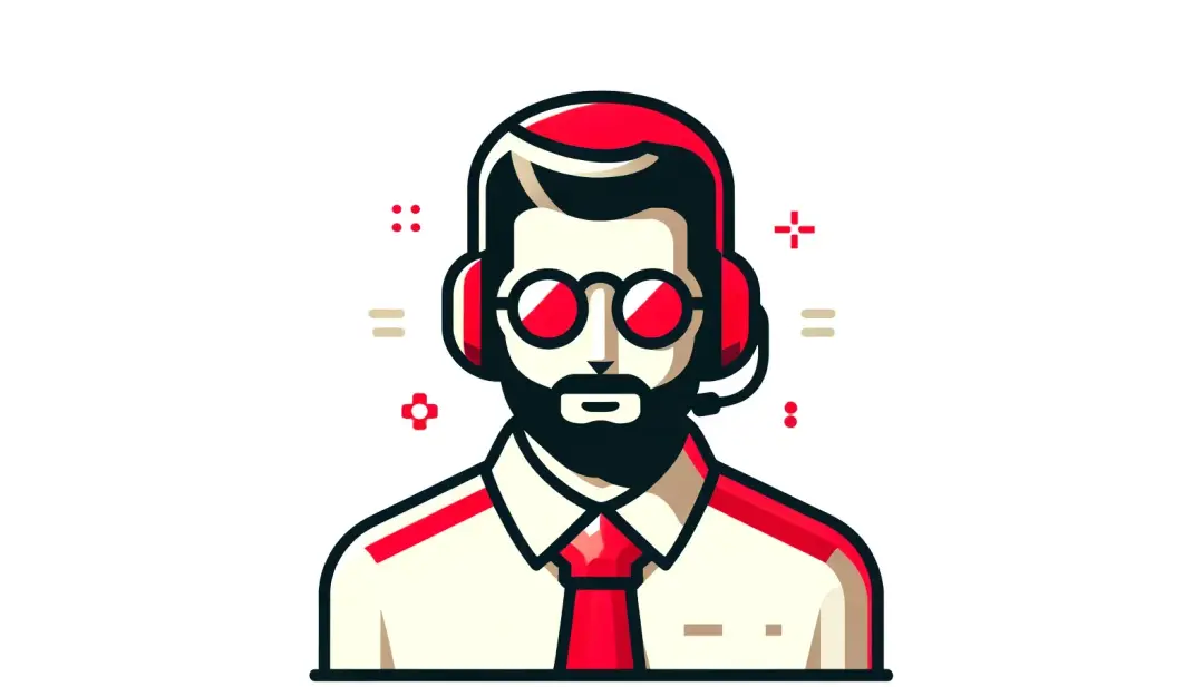 En bild på en supportarbetare