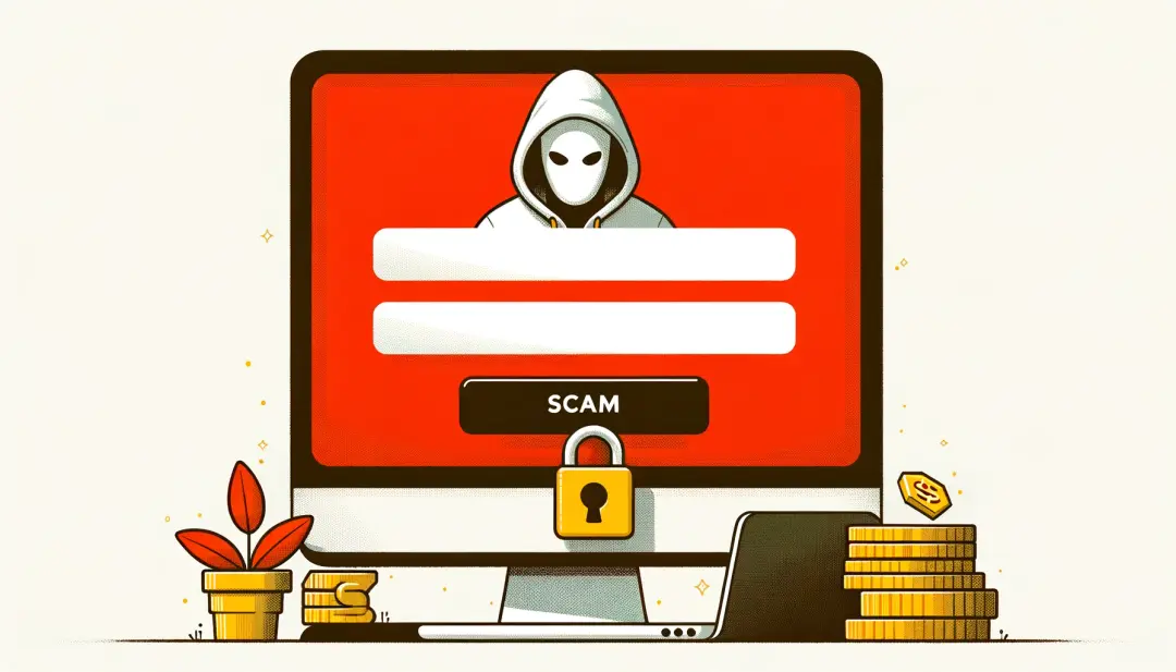 En bild på en falsk inloggningssida