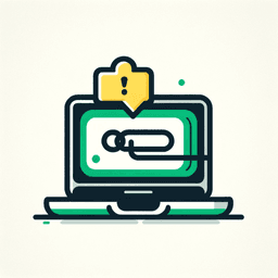 an ilustration of a laptop with a fishy message popping up